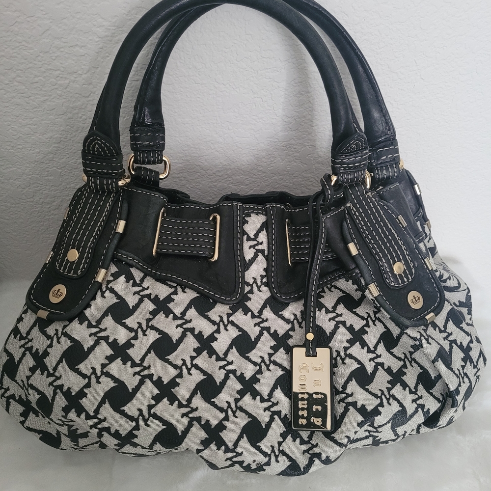Vintage Juicy Couture Scottie Dog Black and White Bag